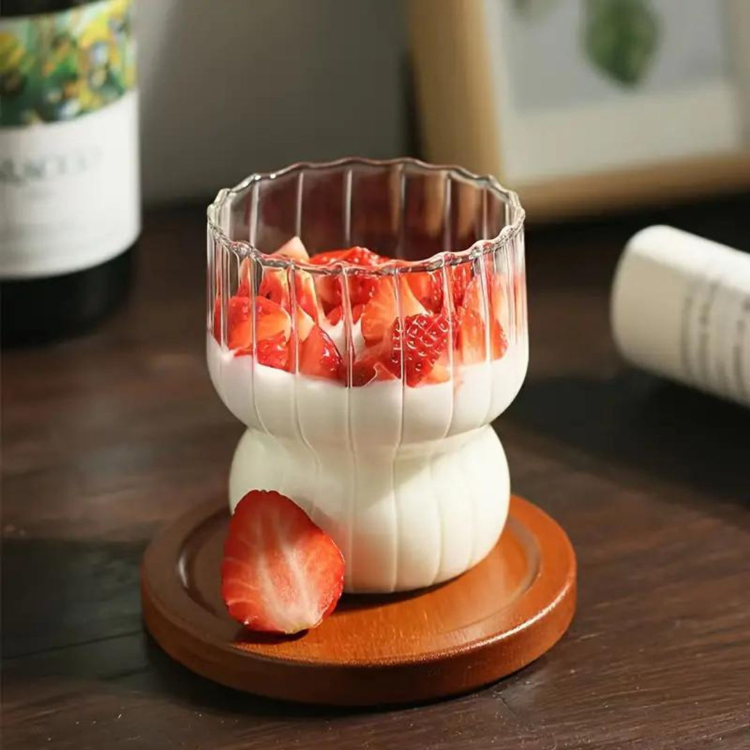 Ribbed Borosilicate Glass Tumbler