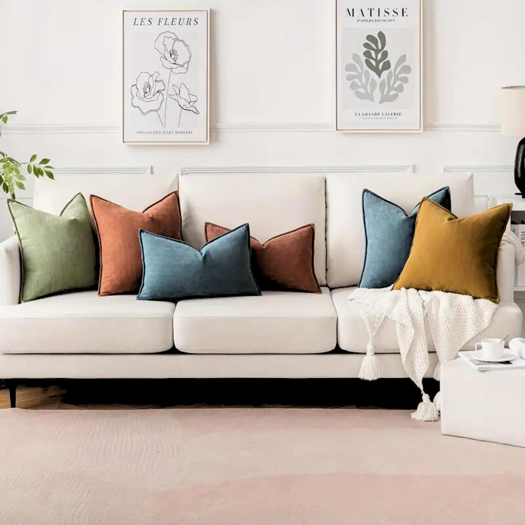 Herringbone Cushion Cover in Rust