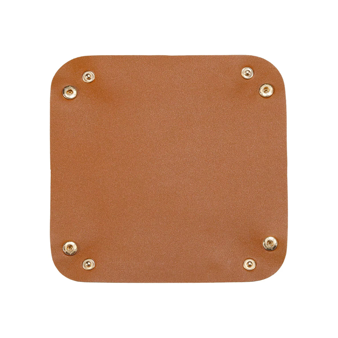 Vegan Leather Tidy Tray in Tan