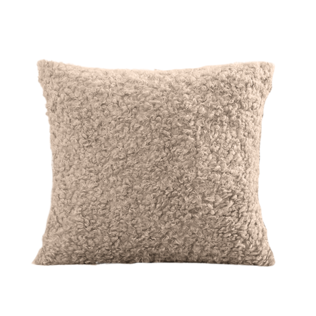 Teddy Cushion Cover in Light Brown