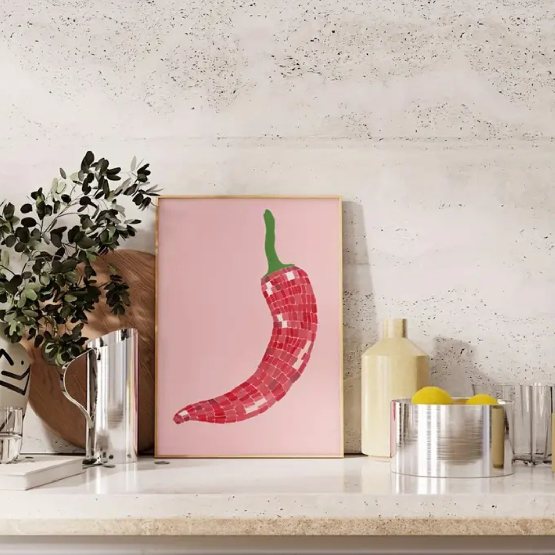 Pink Hot Chilli Poster