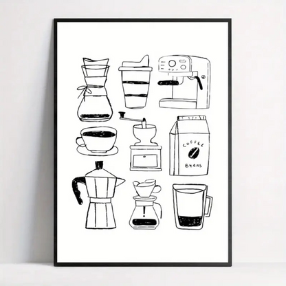 Coffee Styles Canvas Poster