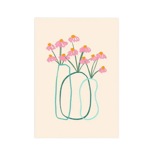 Pastel Flowers Canvas Poster