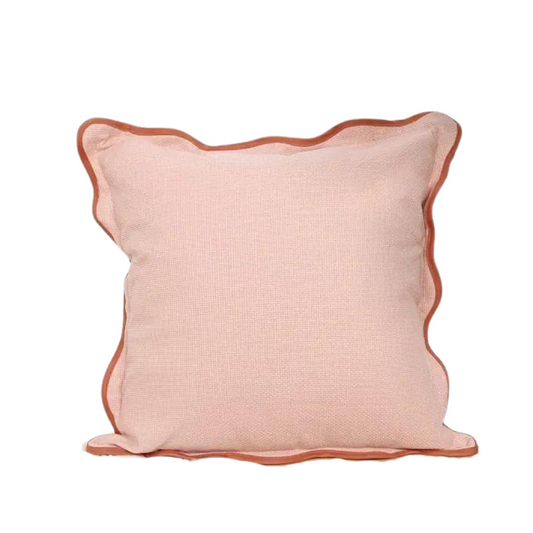 Scalloped Cushion Cover in Pink