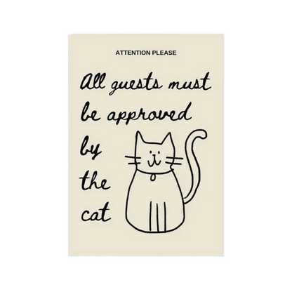 Cat Rules #2 Canvas Poster