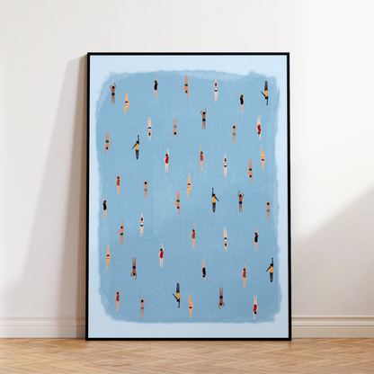 Swimmers Canvas Poster