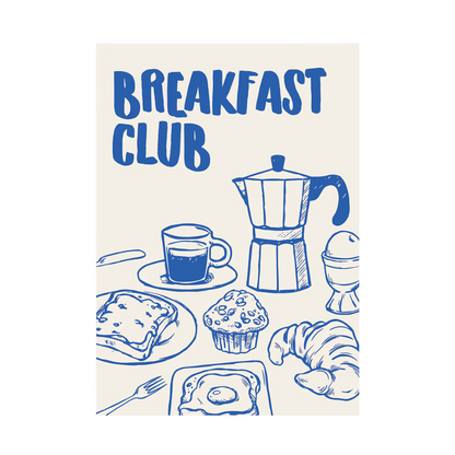 Breakfast Club Canvas Poster in Blue