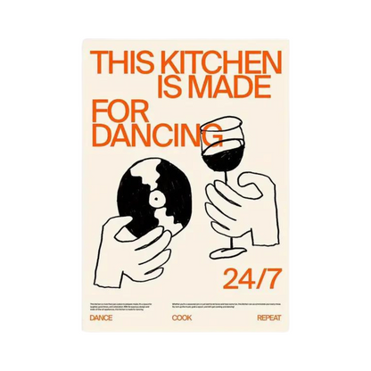 Dance, Cook, Repeat Canvas Poster