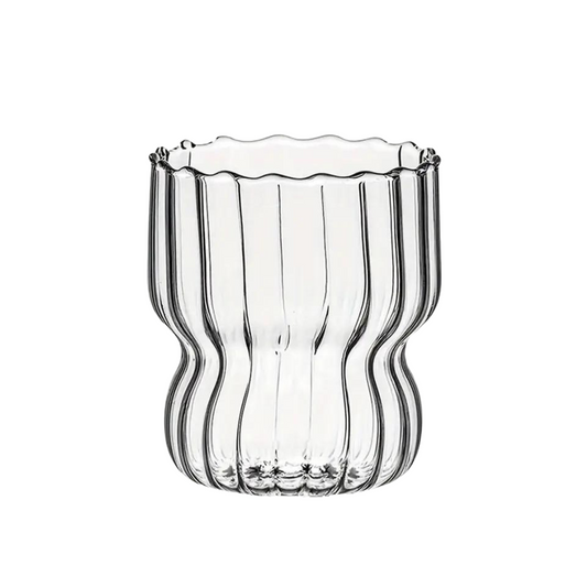 Ribbed Borosilicate Glass Tumbler