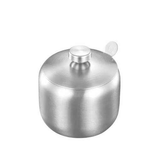 Brushed Stainless Steel Spice Jar With Spoon