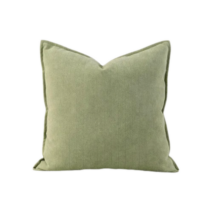 Herringbone Cushion Cover in Sage Green