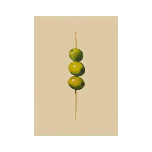 Martini Olives Canvas Poster