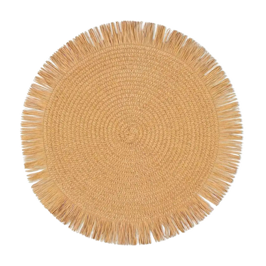 Woven Placemat in Natural Rayon - Set of 2