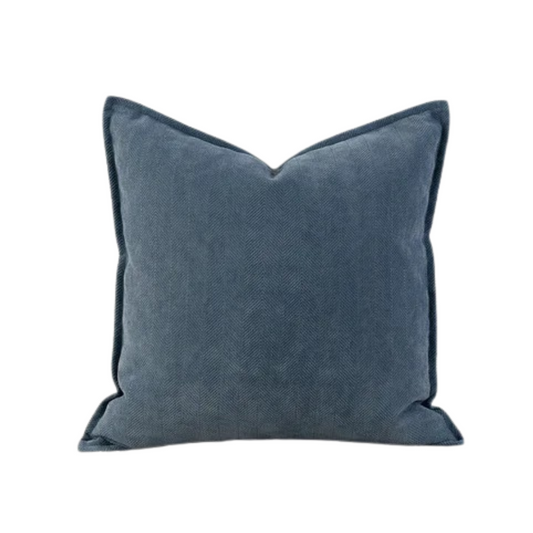 Herringbone Cushion Cover in Blue