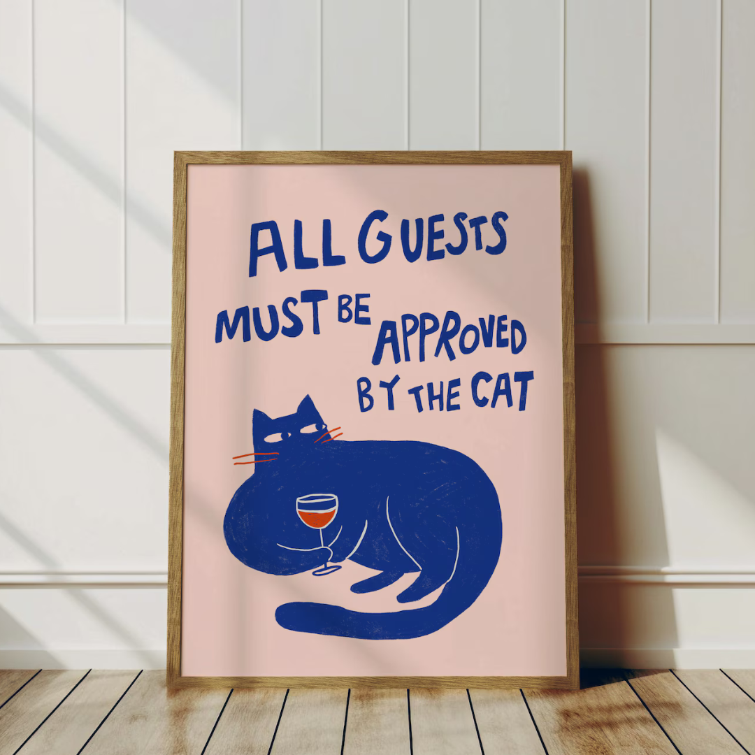 Cat Rules Canvas Poster