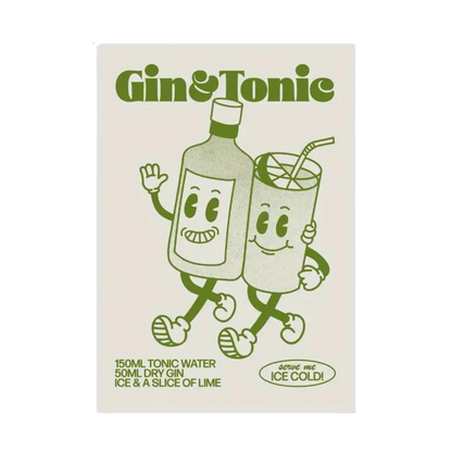 Gin & Tonic Canvas Poster