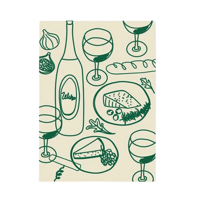 Cheese & Wine Canvas Poster