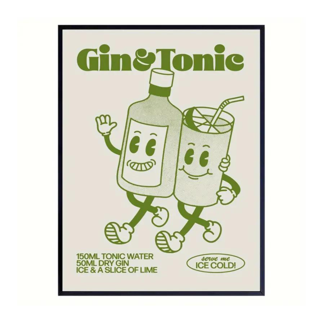 Gin & Tonic Canvas Poster