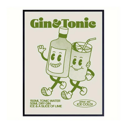 Gin & Tonic Canvas Poster