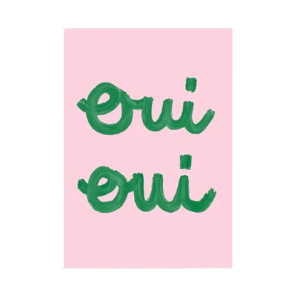 Oui Oui Canvas Poster