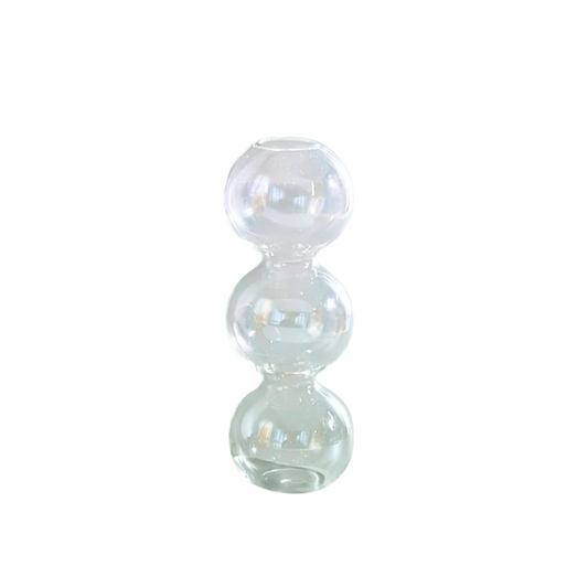 Bubble Clear Glass Vase