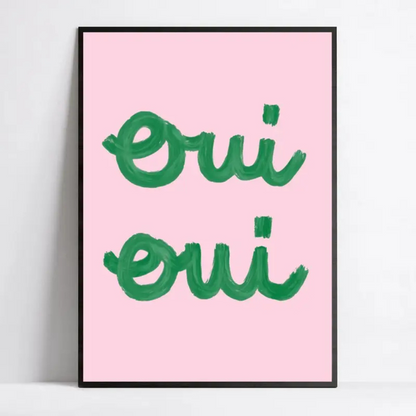 Oui Oui Canvas Poster