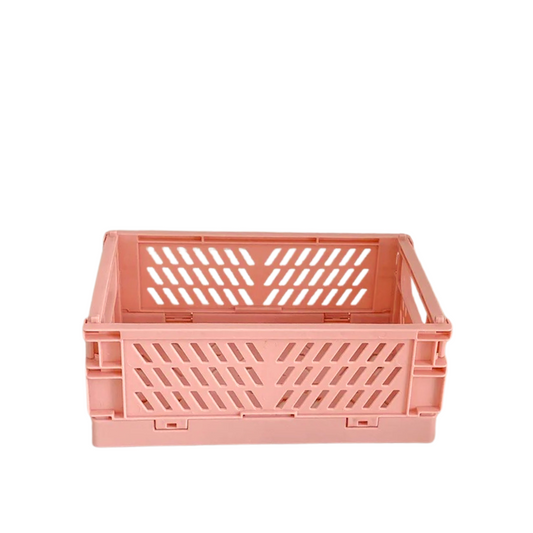 Small Plastic Crate in Pink