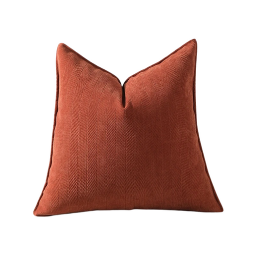 Herringbone Cushion Cover in Rust