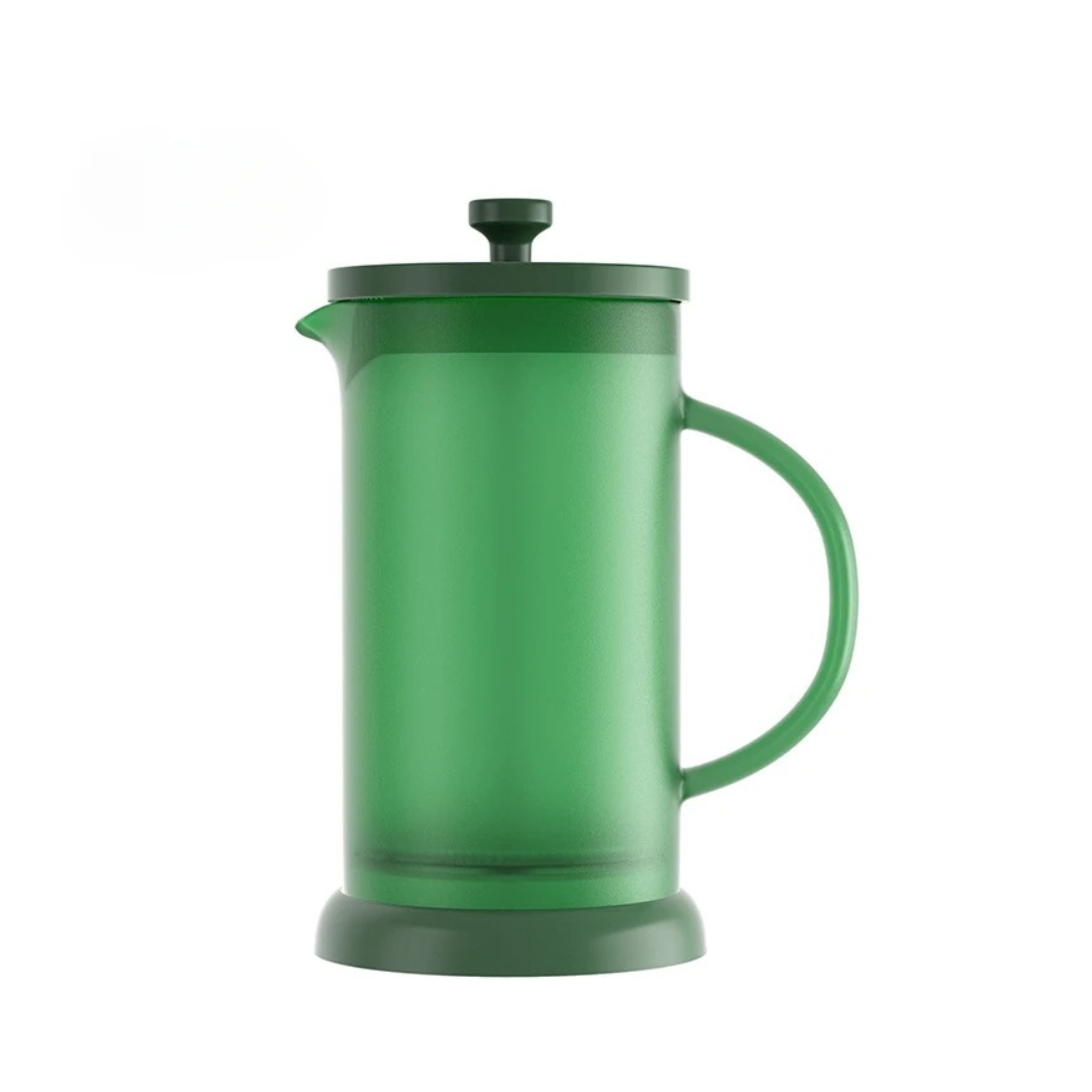 Frosted Glass French Press in Green – 600ml